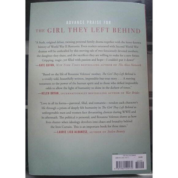 The Girl They Left Behind: A Novel by Roxanne Veletzos Hardcover VG - Picture 2 of 2